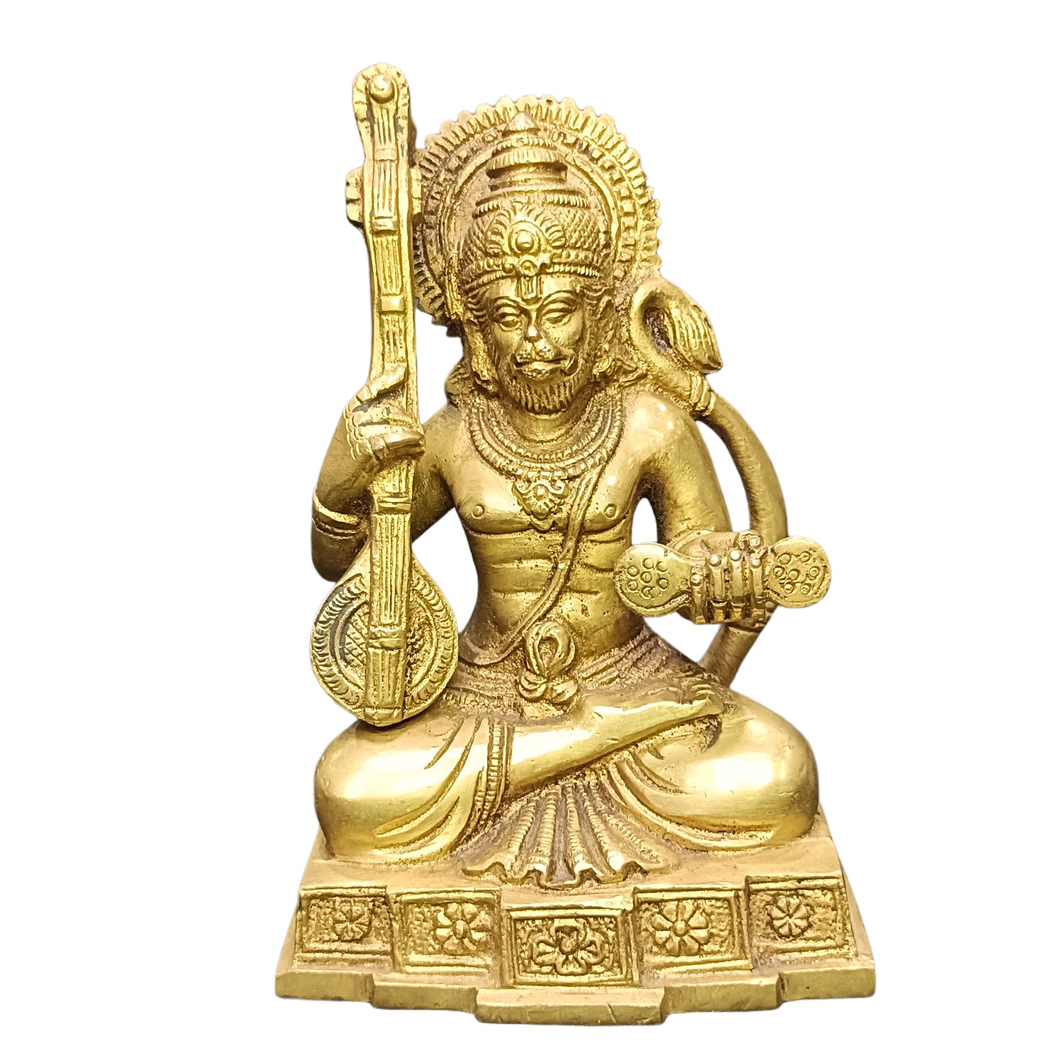 Relaxing Ganesh handcrafted wooden idol