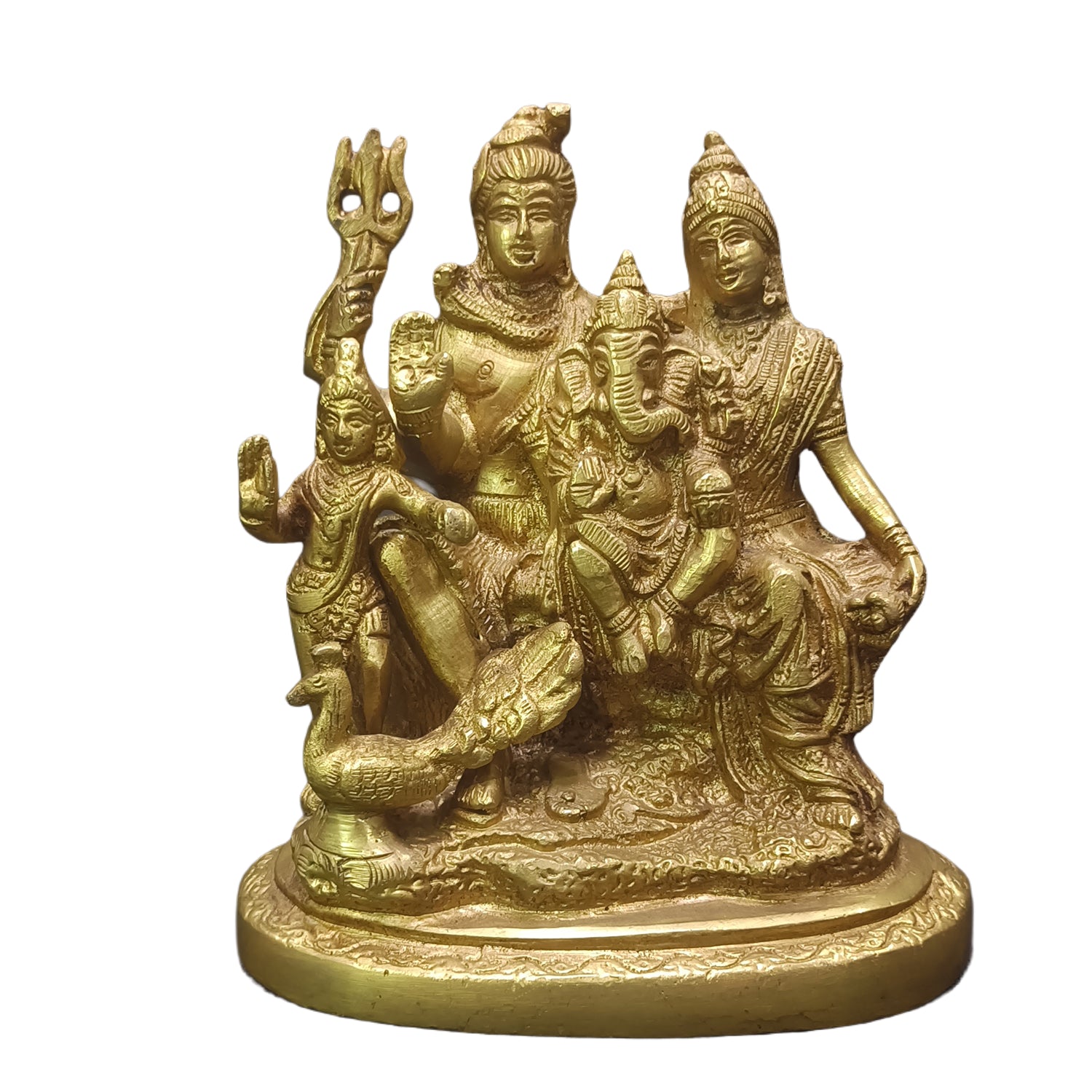 Relaxing Ganesh handcrafted wooden idol