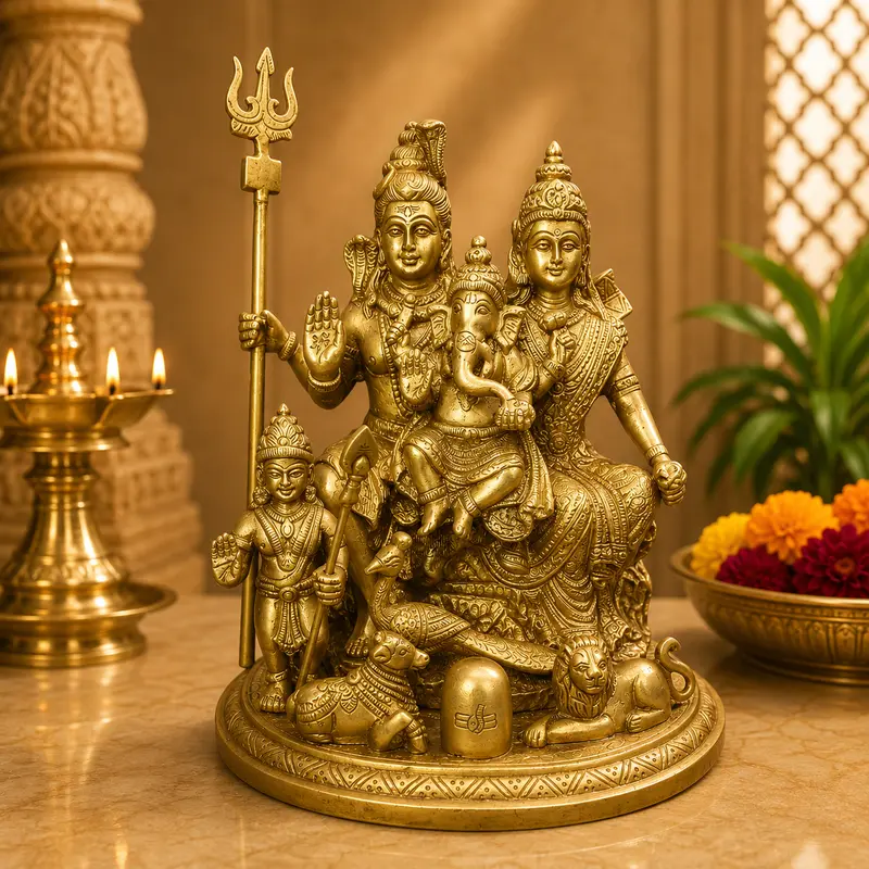 Relaxing Ganesh handcrafted wooden idol