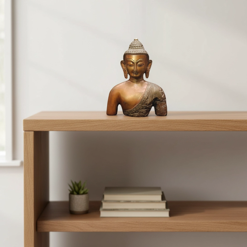 Relaxing Ganesh handcrafted wooden idol