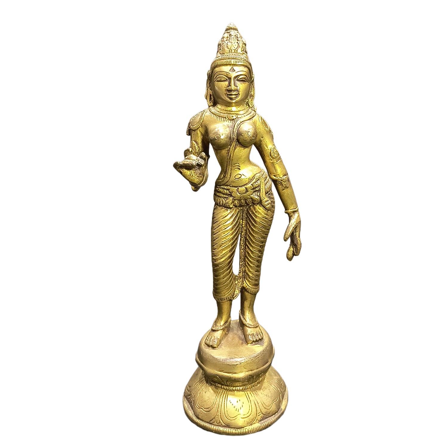Relaxing Ganesh handcrafted wooden idol