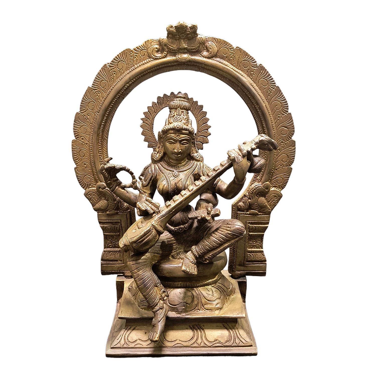 Relaxing Ganesh handcrafted wooden idol