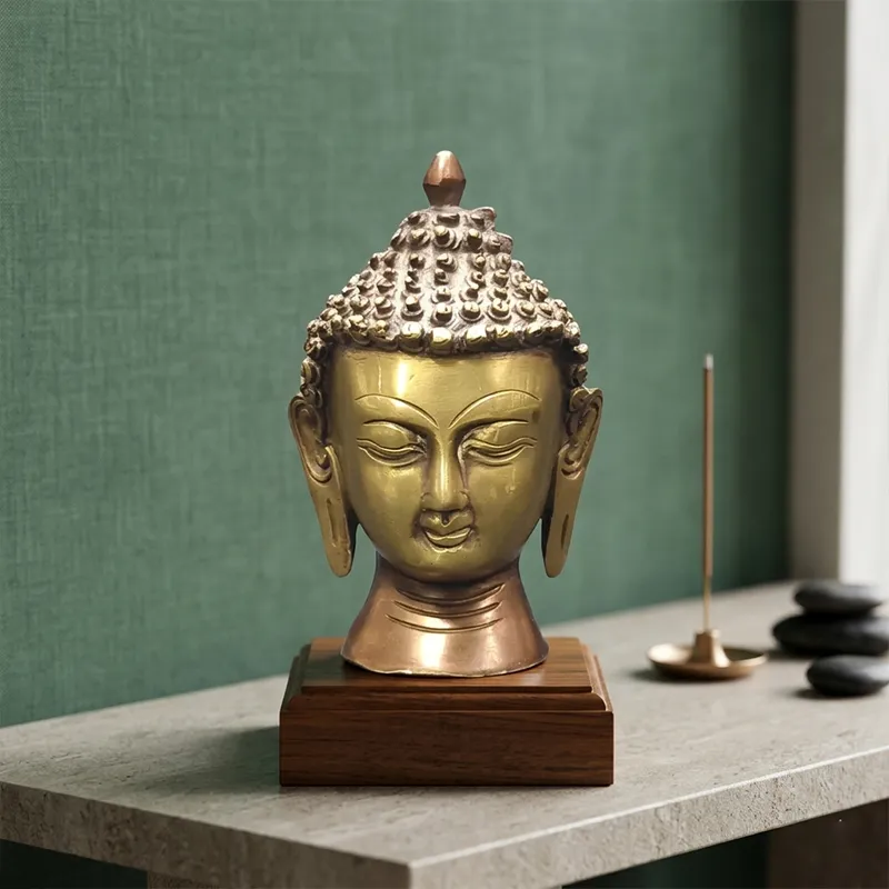 Relaxing Ganesh handcrafted wooden idol