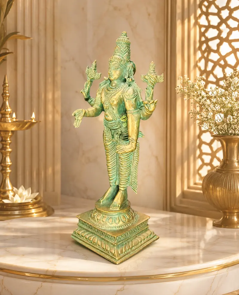 Relaxing Ganesh handcrafted wooden idol