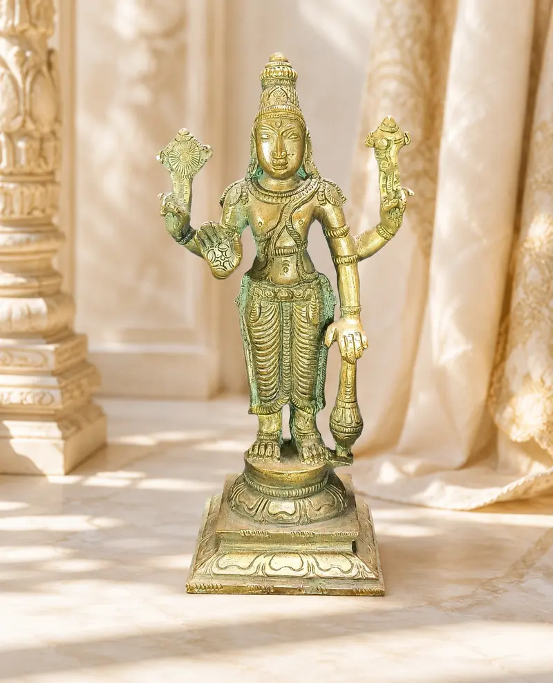 Relaxing Ganesh handcrafted wooden idol