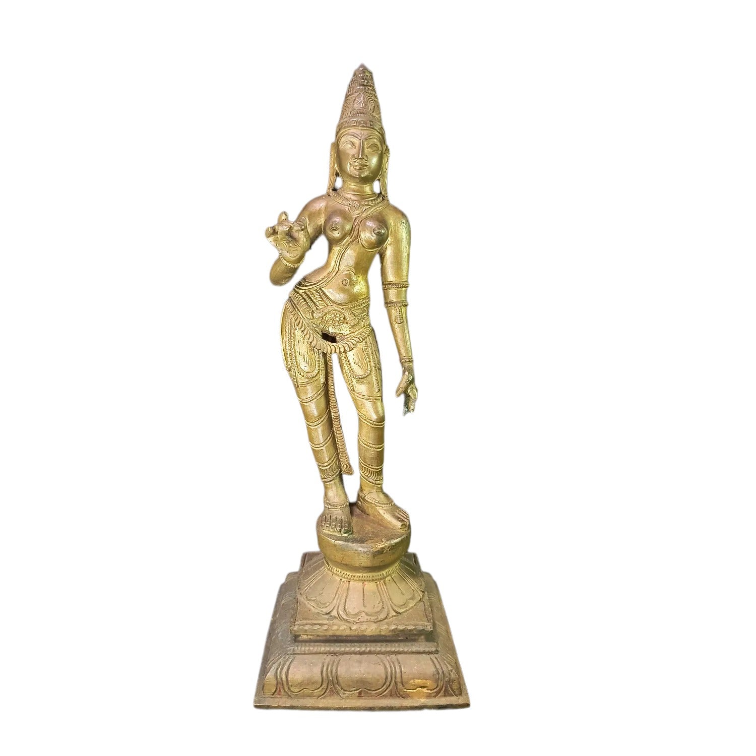 Relaxing Ganesh handcrafted wooden idol