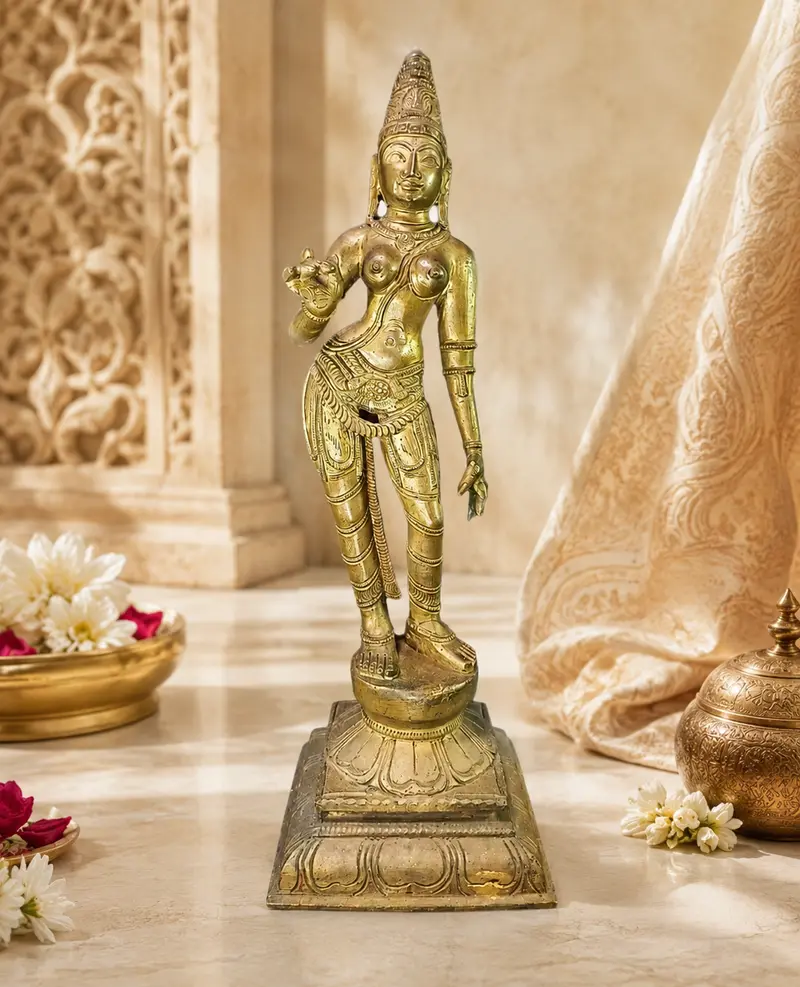 Relaxing Ganesh handcrafted wooden idol