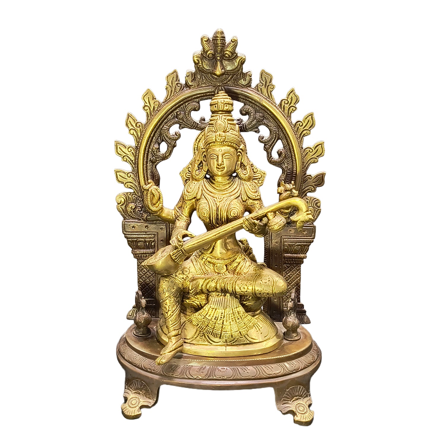Relaxing Ganesh handcrafted wooden idol
