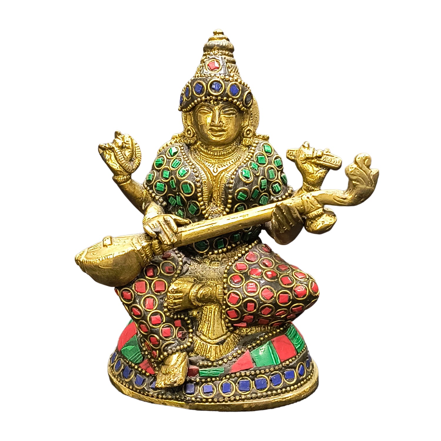 Relaxing Ganesh handcrafted wooden idol