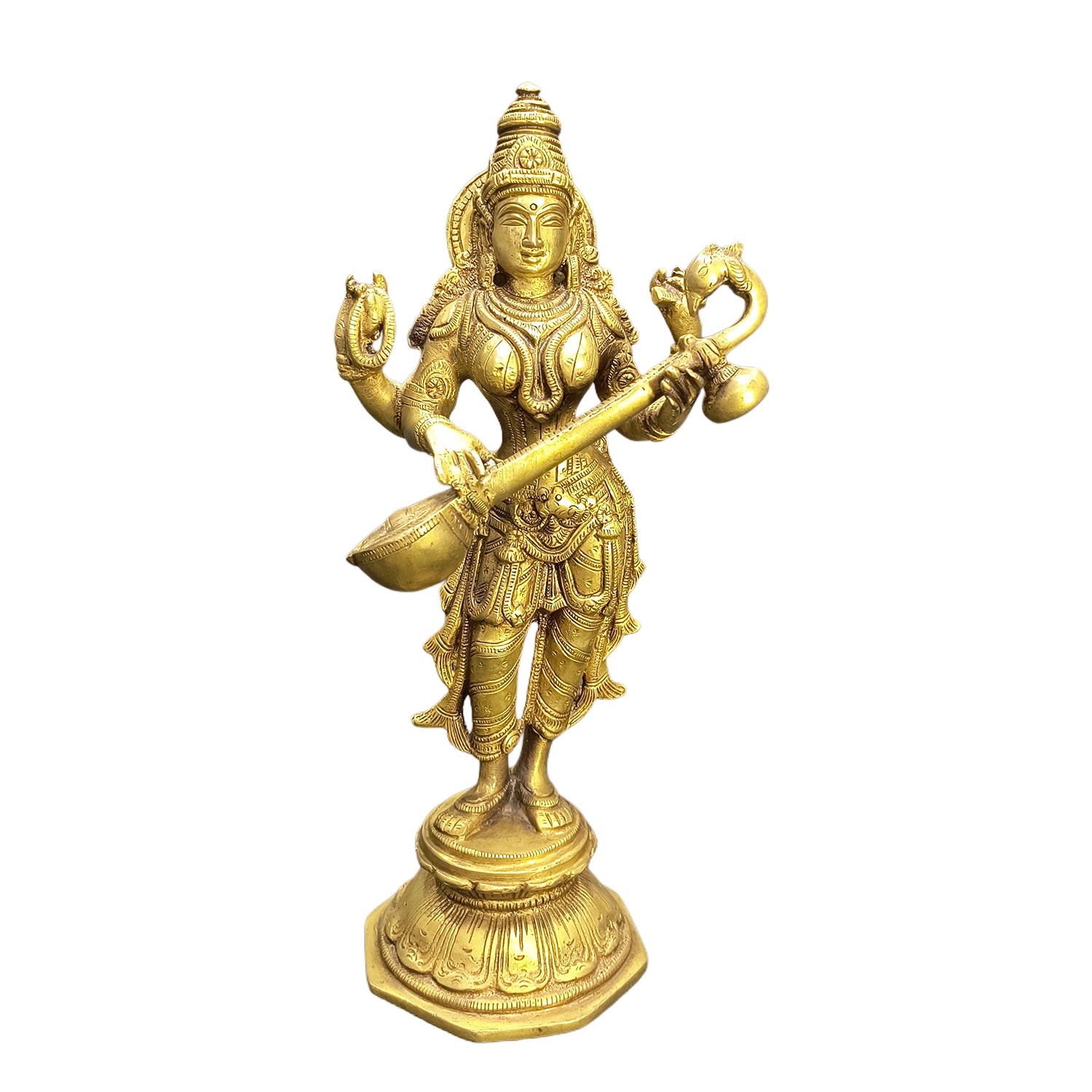 Relaxing Ganesh handcrafted wooden idol