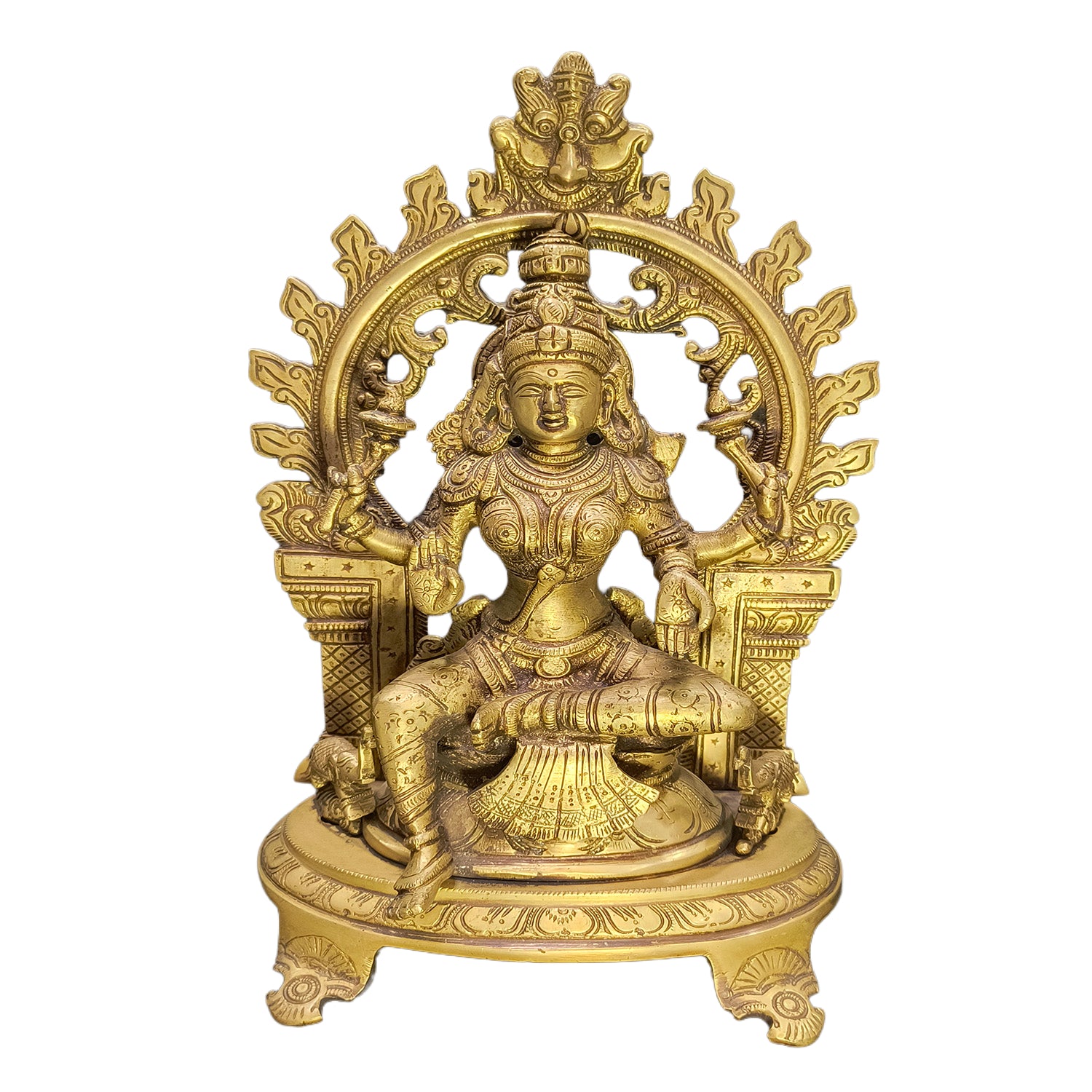 Relaxing Ganesh handcrafted wooden idol