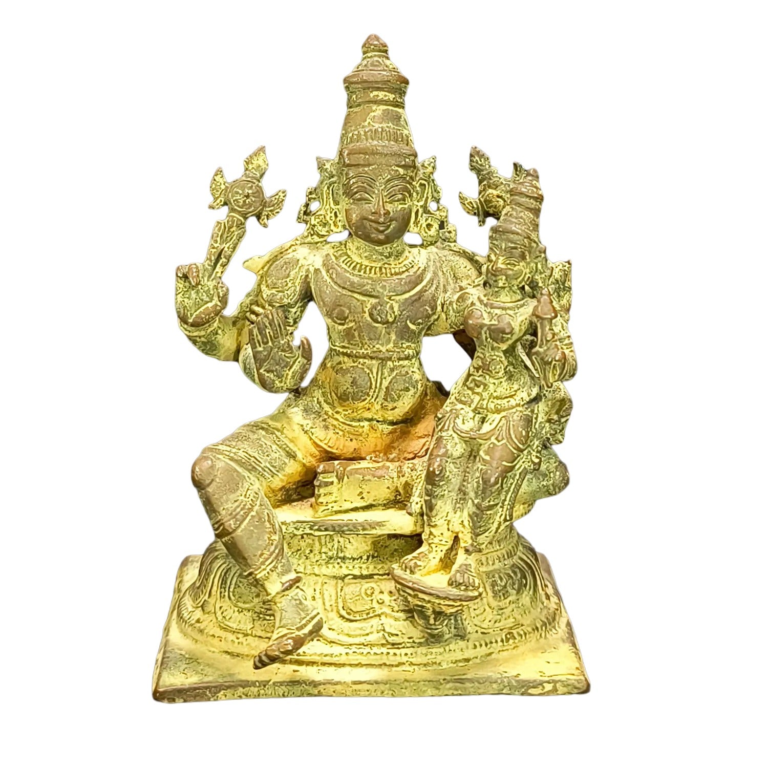 Relaxing Ganesh handcrafted wooden idol