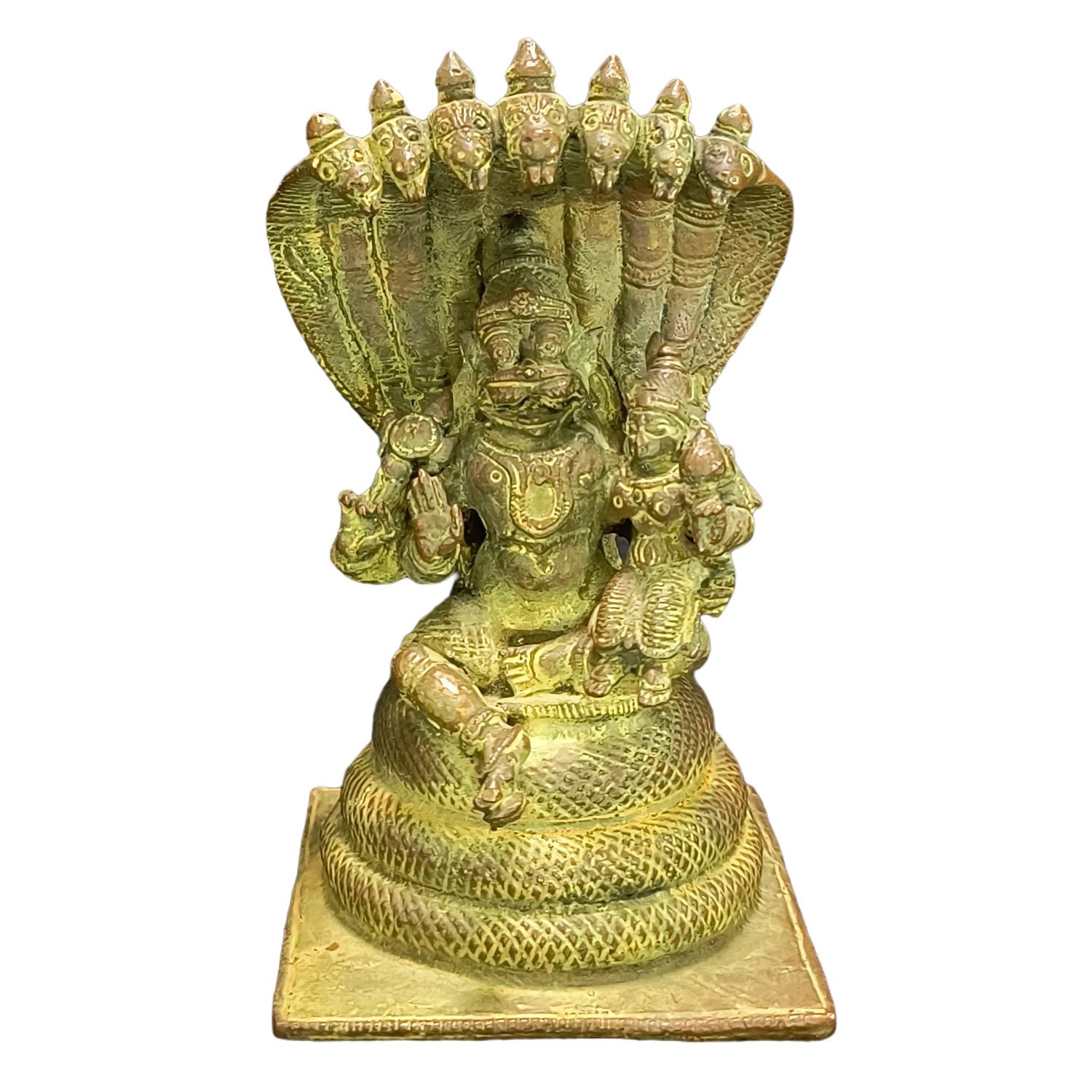 Relaxing Ganesh handcrafted wooden idol
