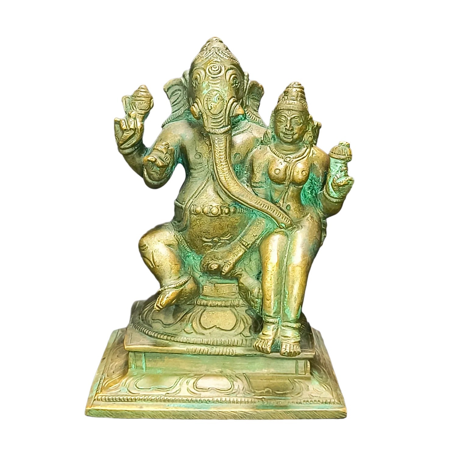 Relaxing Ganesh handcrafted wooden idol
