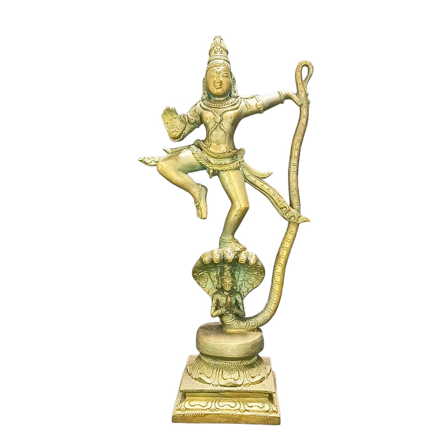 Relaxing Ganesh handcrafted wooden idol