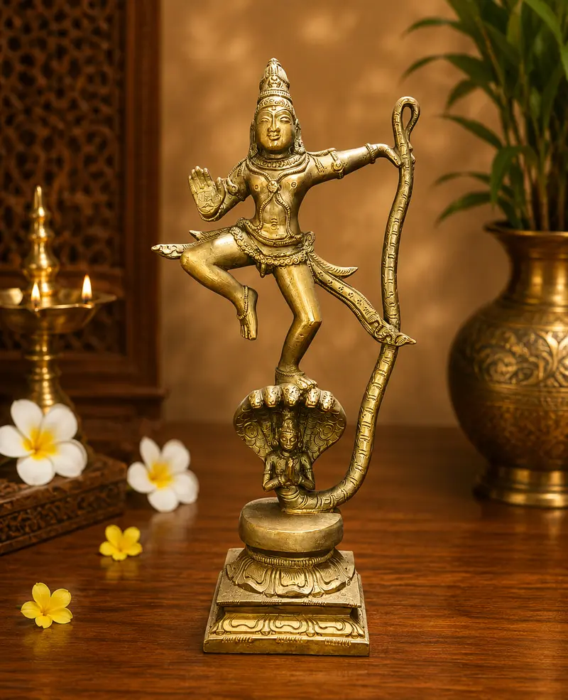 Relaxing Ganesh handcrafted wooden idol