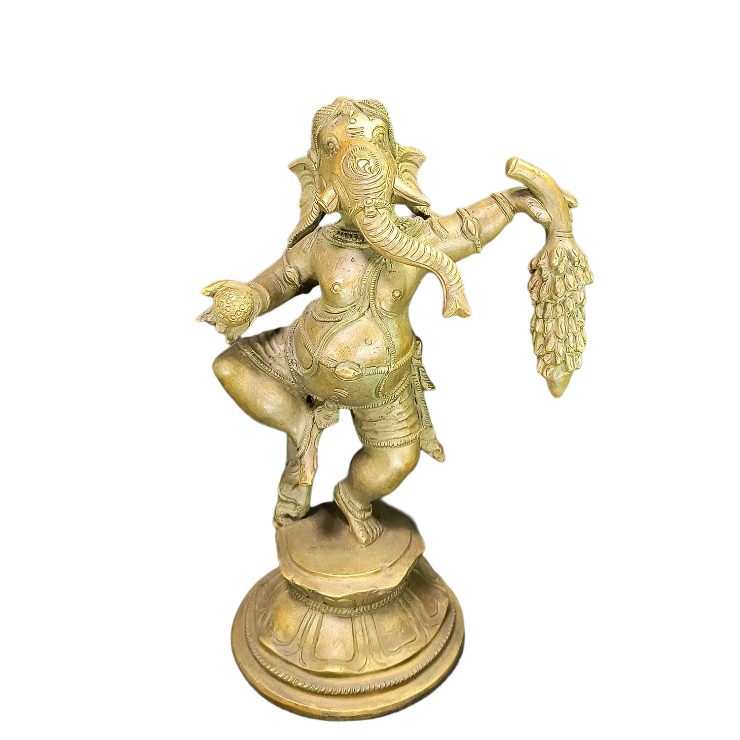 Relaxing Ganesh handcrafted wooden idol