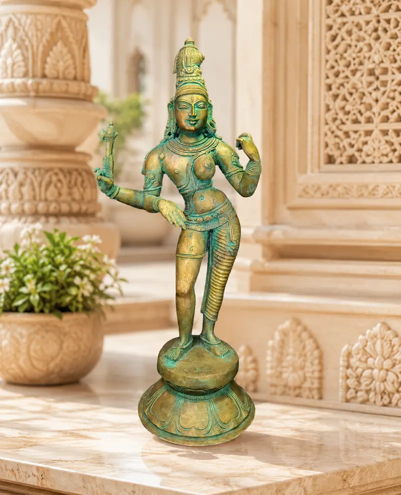 Relaxing Ganesh handcrafted wooden idol