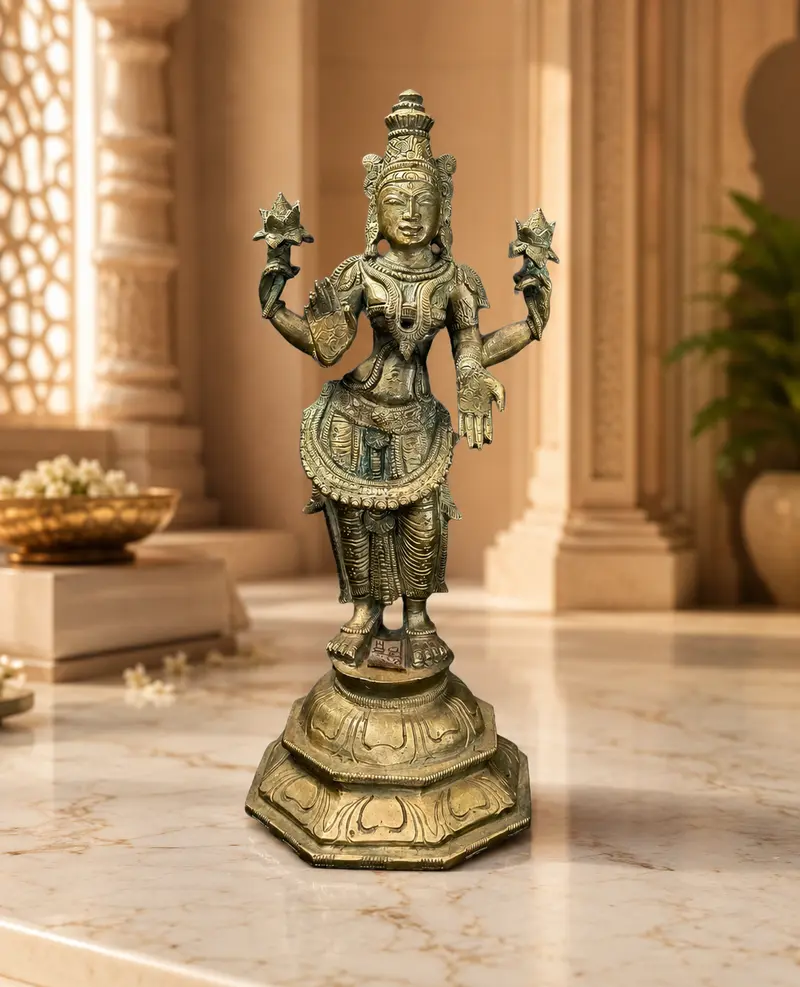 Relaxing Ganesh handcrafted wooden idol