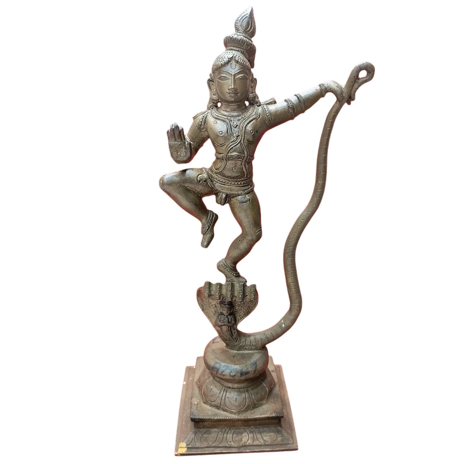 Relaxing Ganesh handcrafted wooden idol