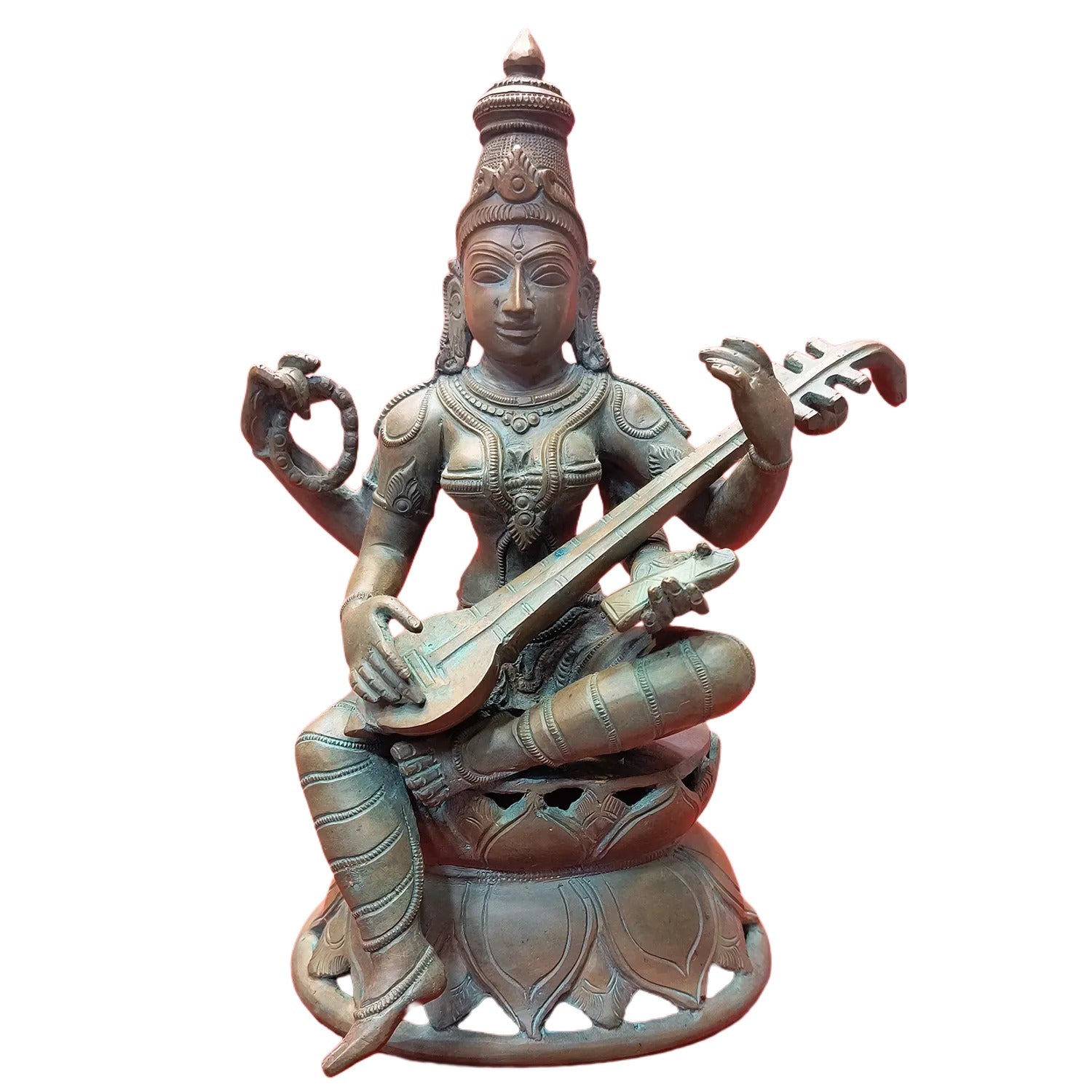 Relaxing Ganesh handcrafted wooden idol