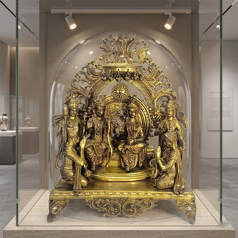 Relaxing Ganesh handcrafted wooden idol